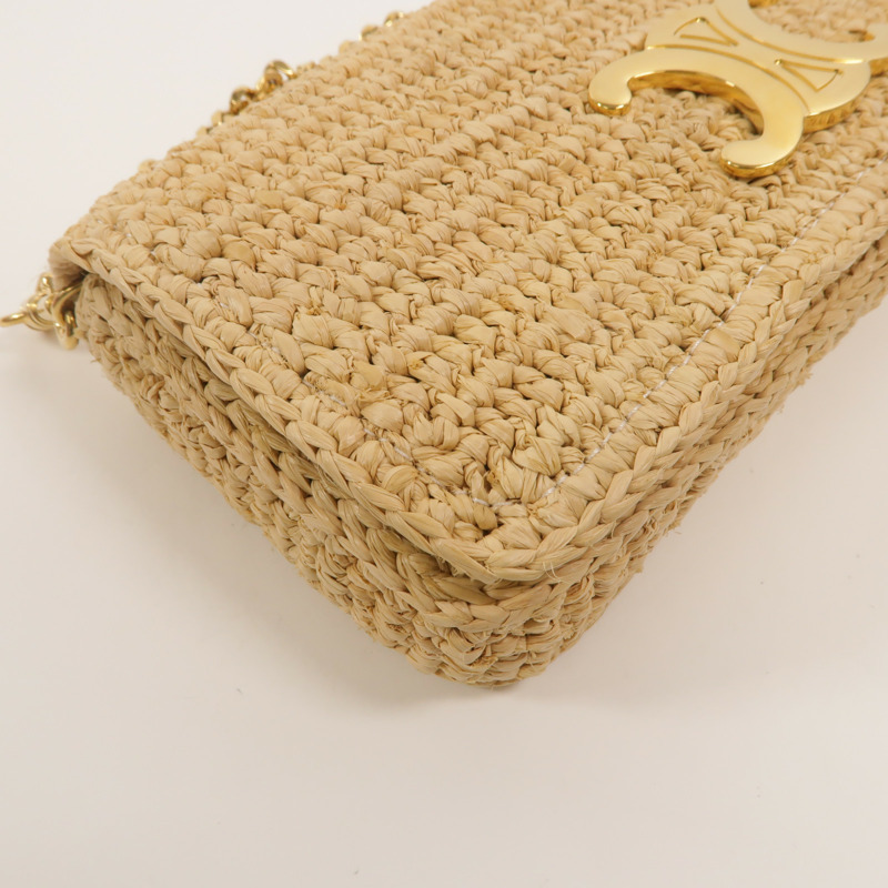 CELINE Raffia/牛皮皮革Multipochette手挽肩背兩用袋-13