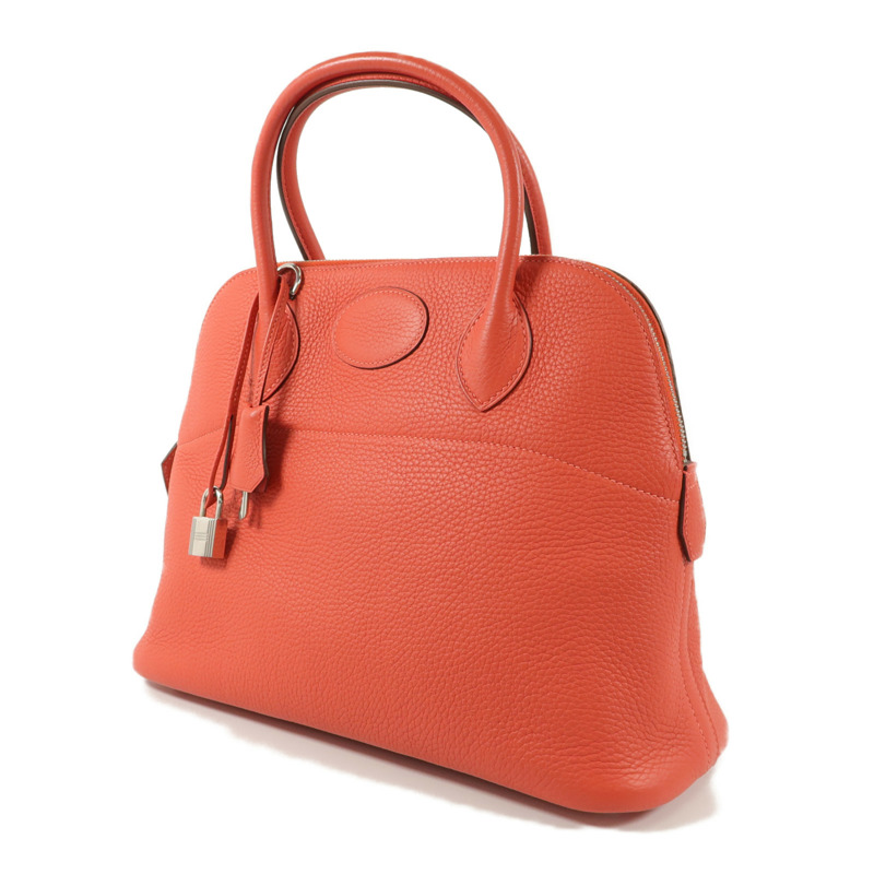 HERMES Togo皮革Bolide 31手挽袋Rouge Pivoine-2