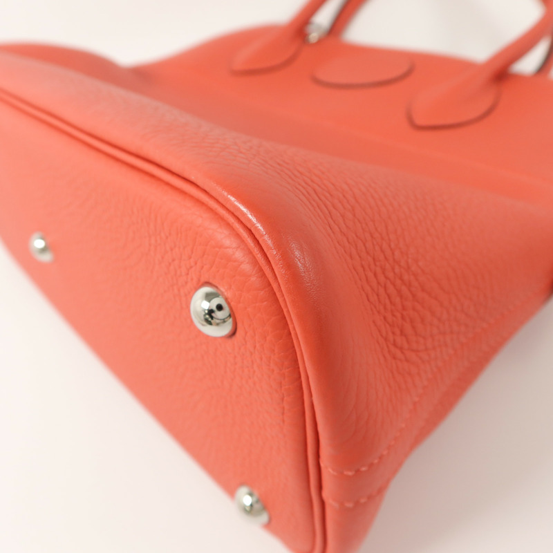 HERMES Togo皮革Bolide 31手挽袋Rouge Pivoine-12