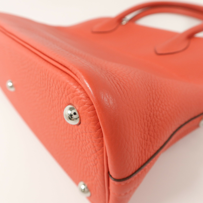 HERMES Togo皮革Bolide 31手挽袋Rouge Pivoine-14