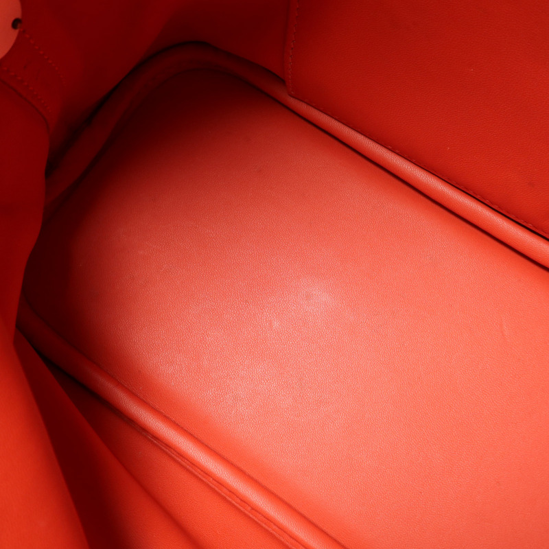 HERMES Togo皮革Bolide 31手挽袋Rouge Pivoine-17