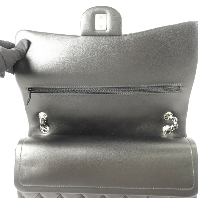 CHANEL 羊皮皮革Maxi Classic鏈帶肩背袋-12