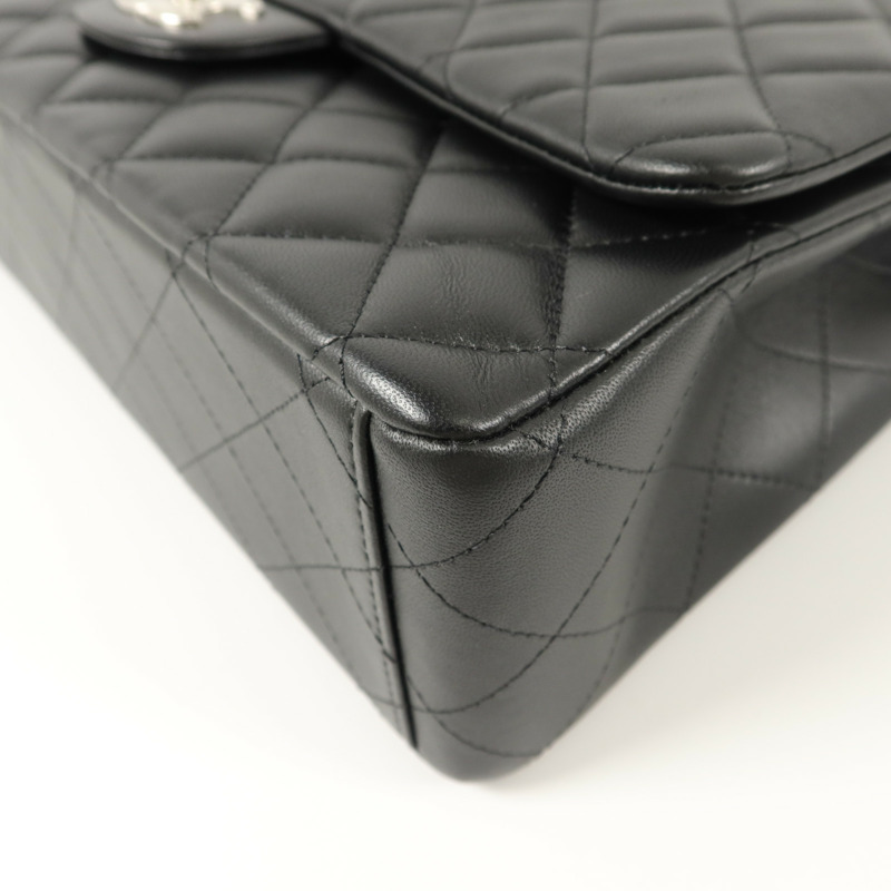 CHANEL 羊皮皮革Maxi Classic鏈帶肩背袋-13