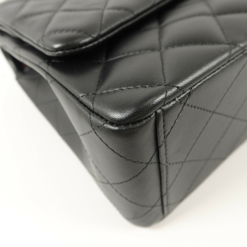 CHANEL 羊皮皮革Maxi Classic鏈帶肩背袋-14