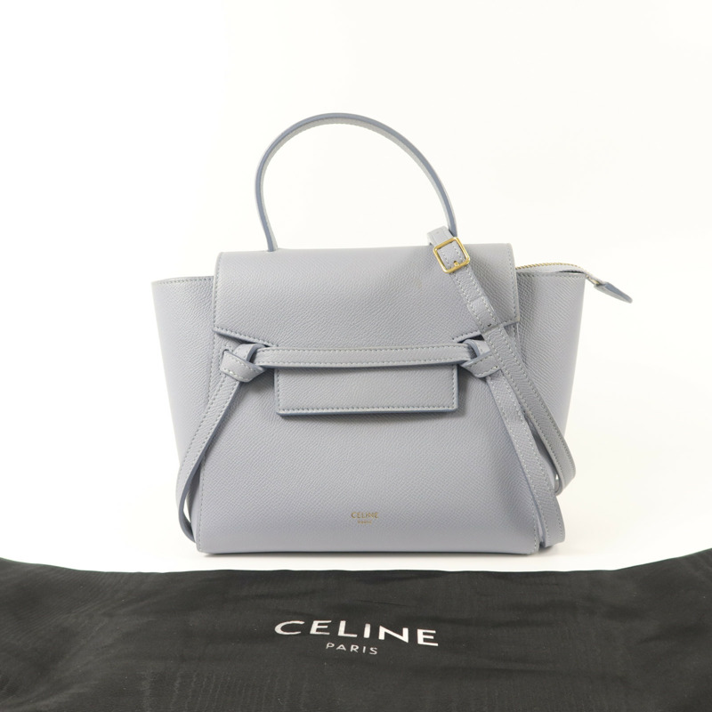 CELINE 牛皮皮革Nano Belt手挽肩背兩用袋-8