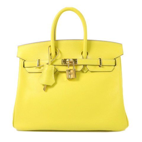 HERMES Swift皮革Birkin 25手挽袋Lime