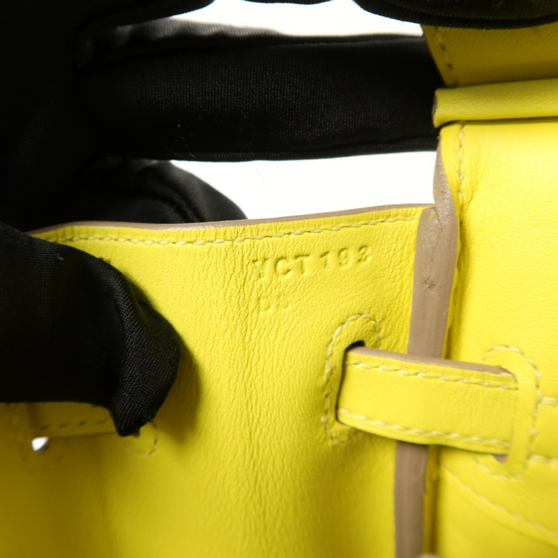 HERMES Swift皮革Birkin 25手挽袋Lime-6