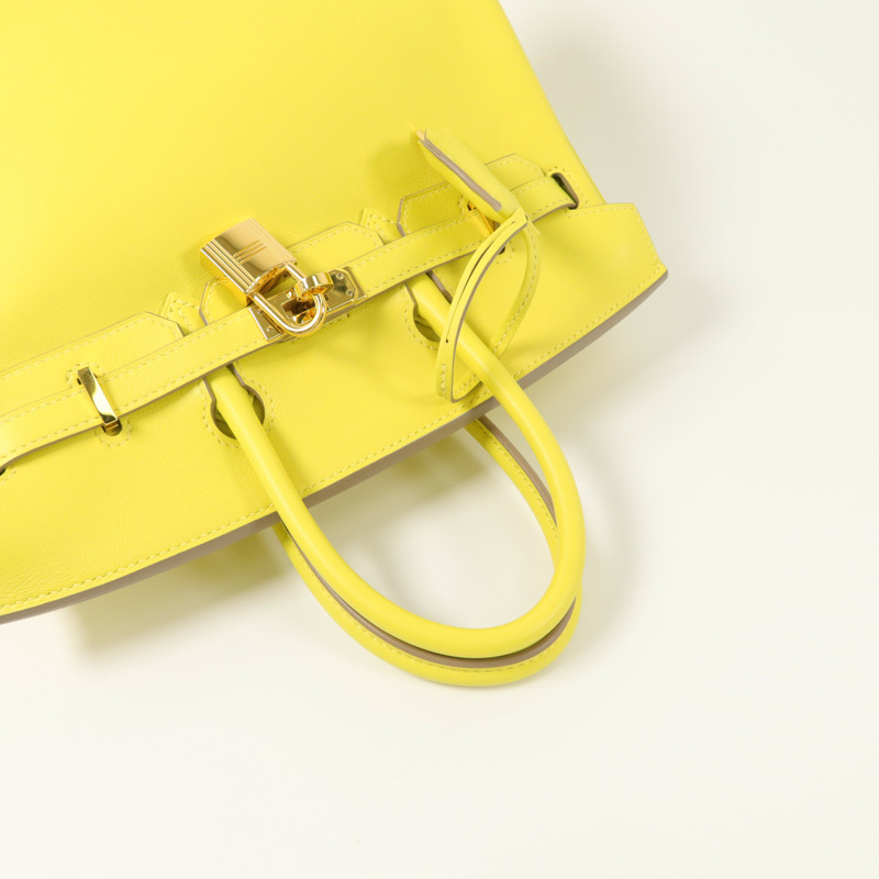 HERMES Swift皮革Birkin 25手挽袋Lime-7