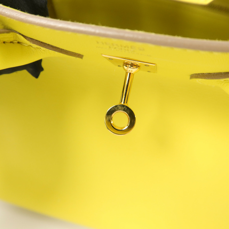 HERMES Swift皮革Birkin 25手挽袋Lime-10