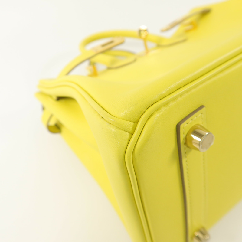HERMES Swift皮革Birkin 25手挽袋Lime-13