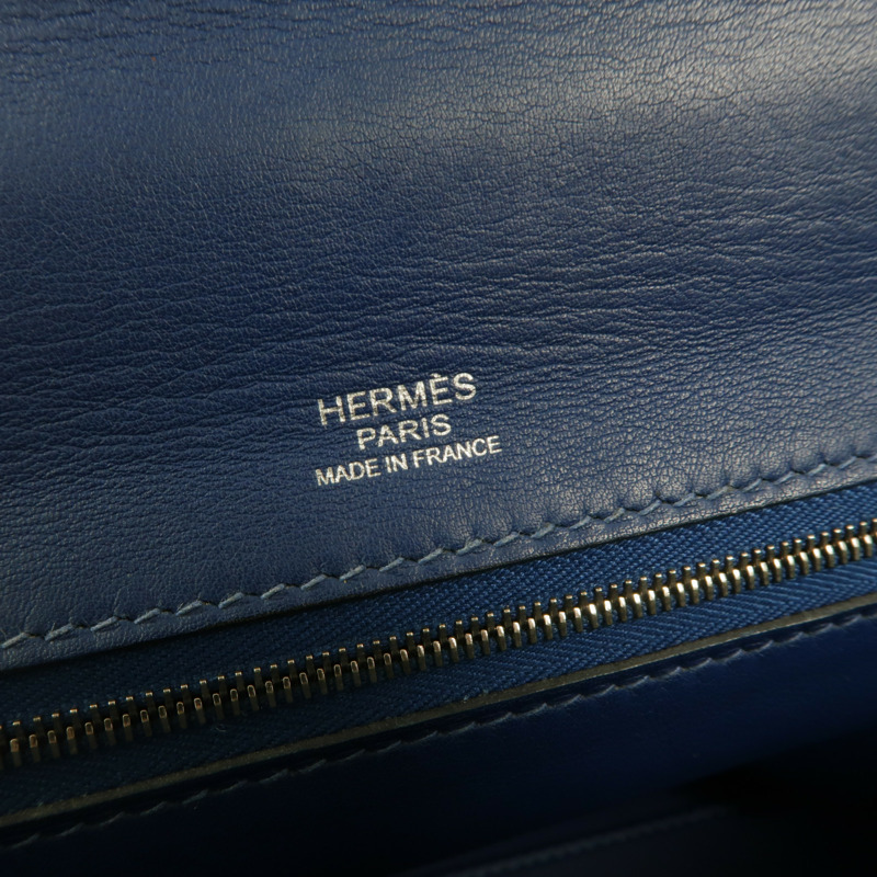 HERMES Togo皮革24/24 29cm手挽肩背兩用袋Bleu Brighton-5