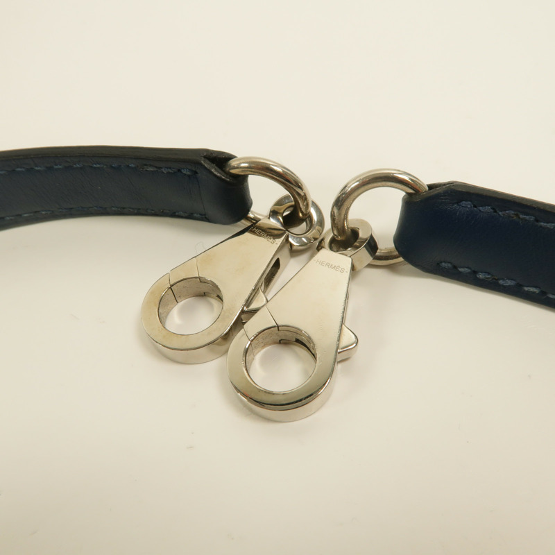 HERMES Togo皮革24/24 29cm手挽肩背兩用袋Bleu Brighton-10
