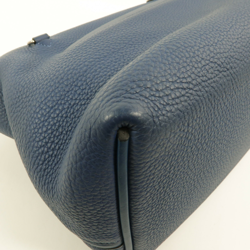 HERMES Togo皮革24/24 29cm手挽肩背兩用袋Bleu Brighton-14