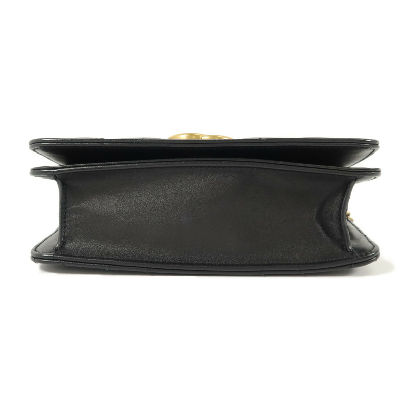 GUCCI 牛皮皮革GG Marmont Mini鏈帶肩背袋-3