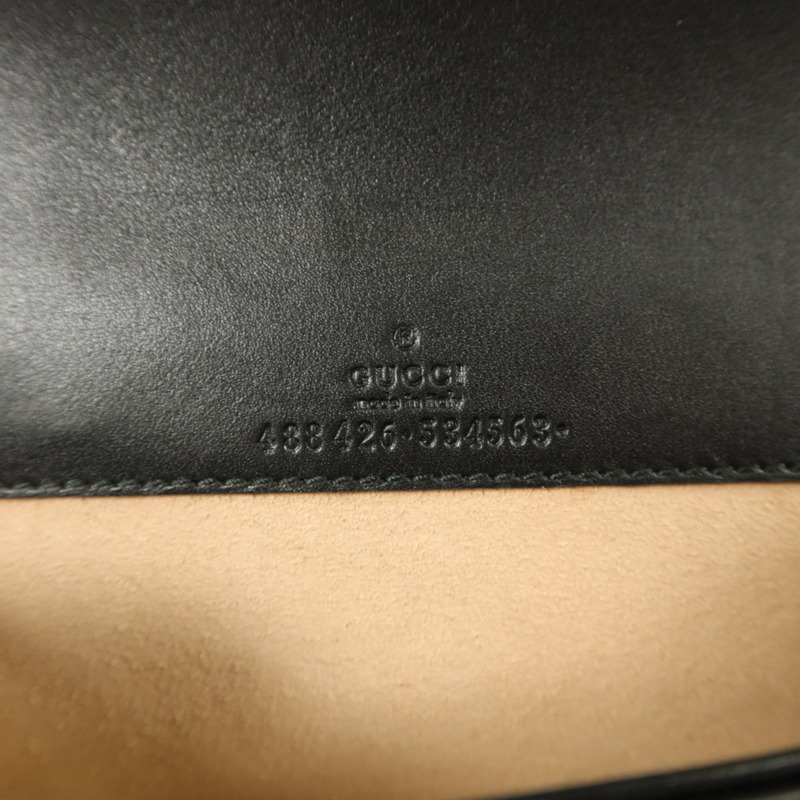 GUCCI 牛皮皮革GG Marmont Mini鏈帶肩背袋-5