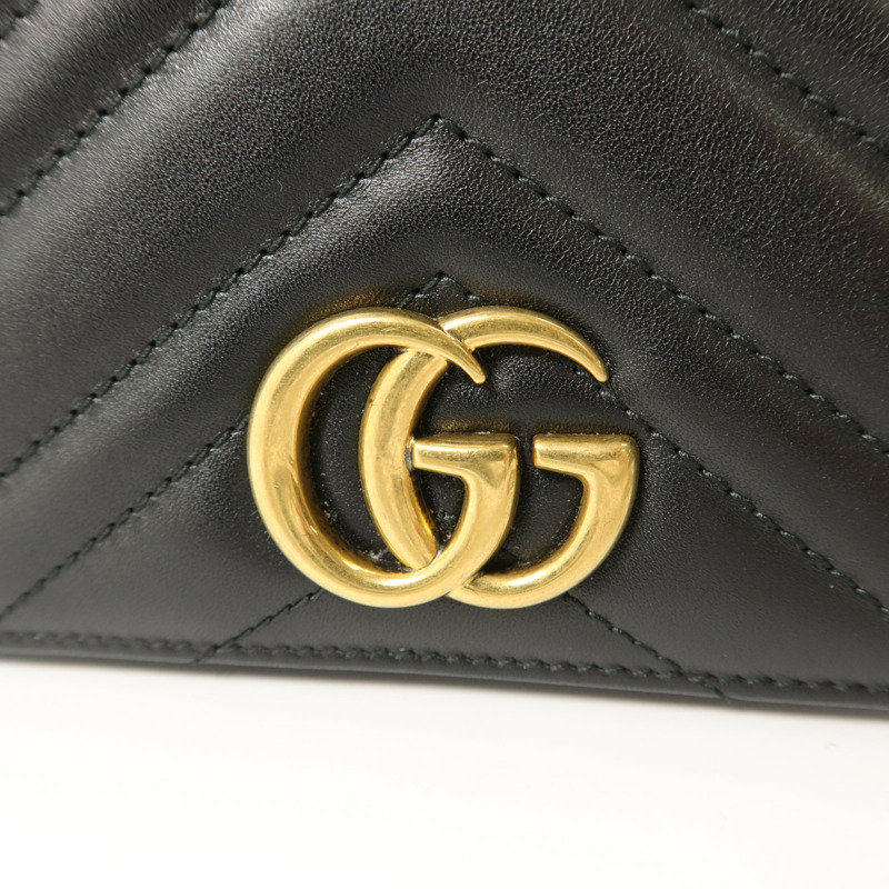 GUCCI 牛皮皮革GG Marmont Mini鏈帶肩背袋-8