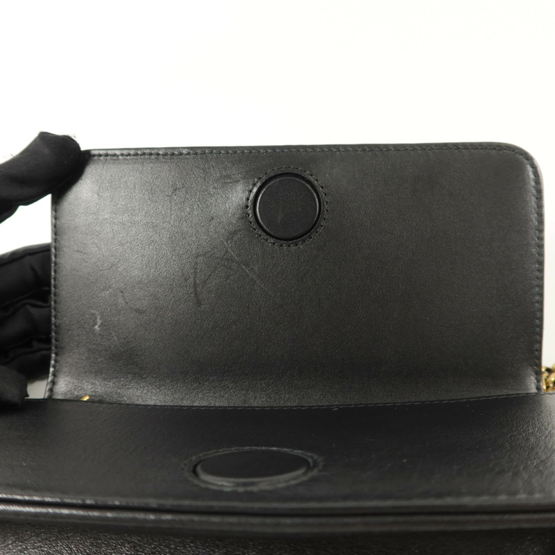 GUCCI 牛皮皮革GG Marmont Mini鏈帶肩背袋-10