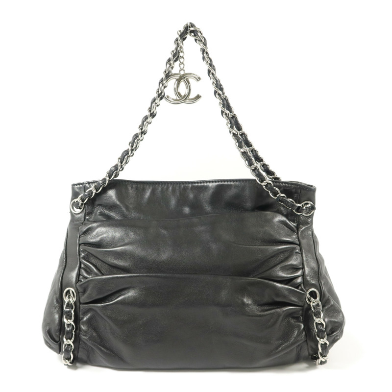 CHANEL 羊皮皮革Chain Shoulder鏈帶肩背袋-1
