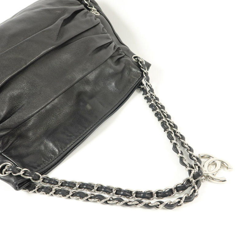 CHANEL 羊皮皮革Chain Shoulder鏈帶肩背袋-7
