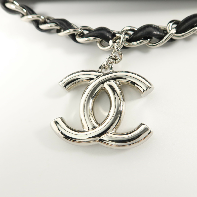 CHANEL 羊皮皮革Chain Shoulder鏈帶肩背袋-8