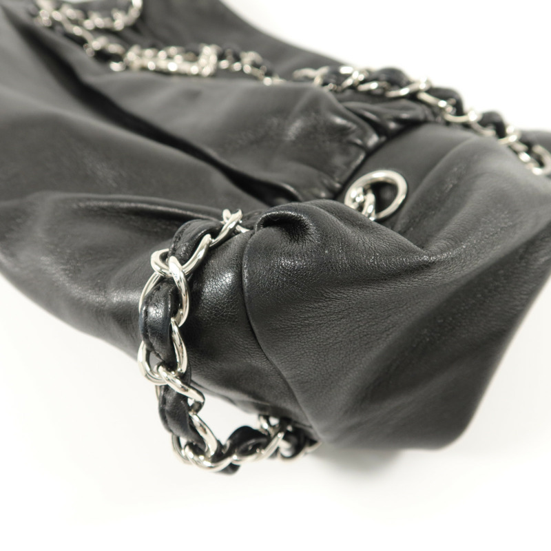 CHANEL 羊皮皮革Chain Shoulder鏈帶肩背袋-11