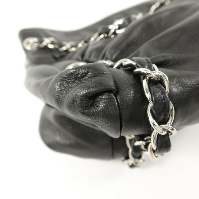 CHANEL 羊皮皮革Chain Shoulder鏈帶肩背袋-12