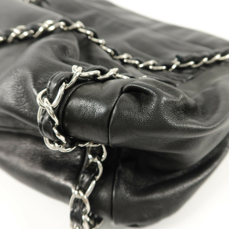 CHANEL 羊皮皮革Chain Shoulder鏈帶肩背袋-13