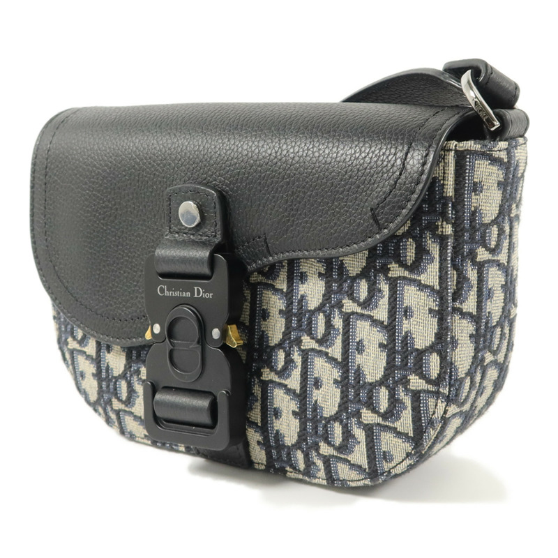 Dior 帆布/牛皮皮革Mini Saddle Messenger肩背袋-2
