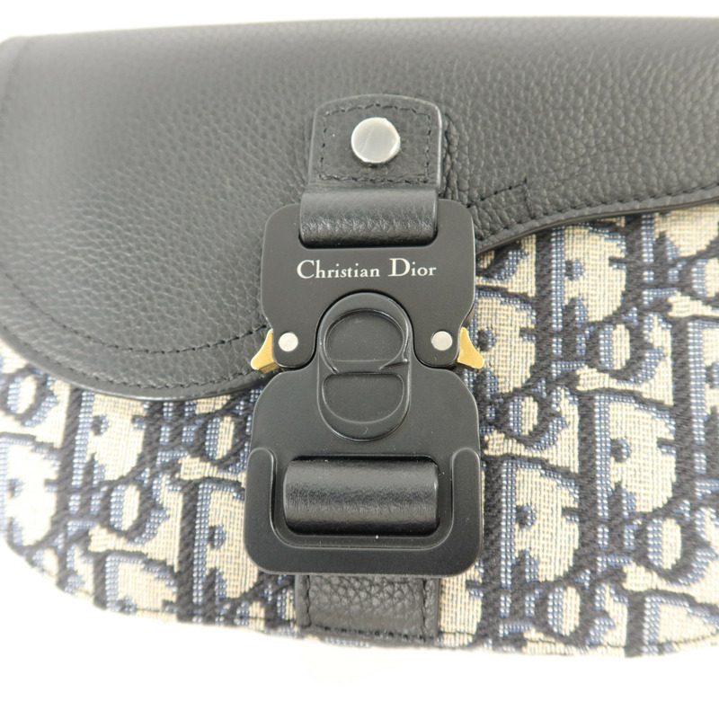Dior 帆布/牛皮皮革Mini Saddle Messenger肩背袋-9