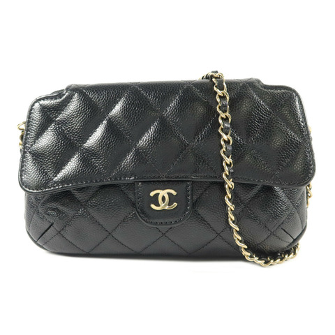 CHANEL 牛皮皮革Chain Shoulder鏈帶肩背袋