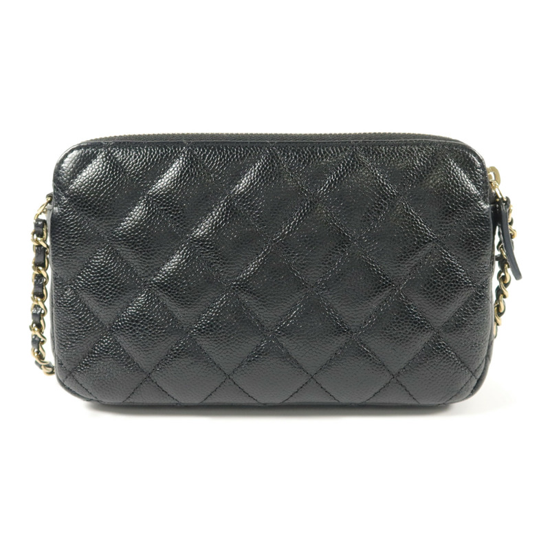 CHANEL 牛皮皮革Chain Shoulder鏈帶肩背袋-1