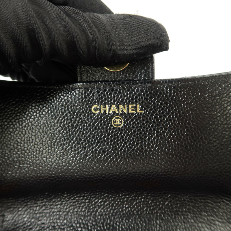 CHANEL 牛皮皮革Chain Shoulder鏈帶肩背袋-5