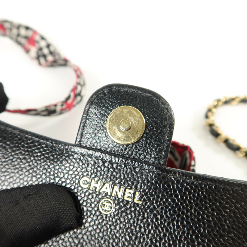 CHANEL 牛皮皮革Chain Shoulder鏈帶肩背袋-15