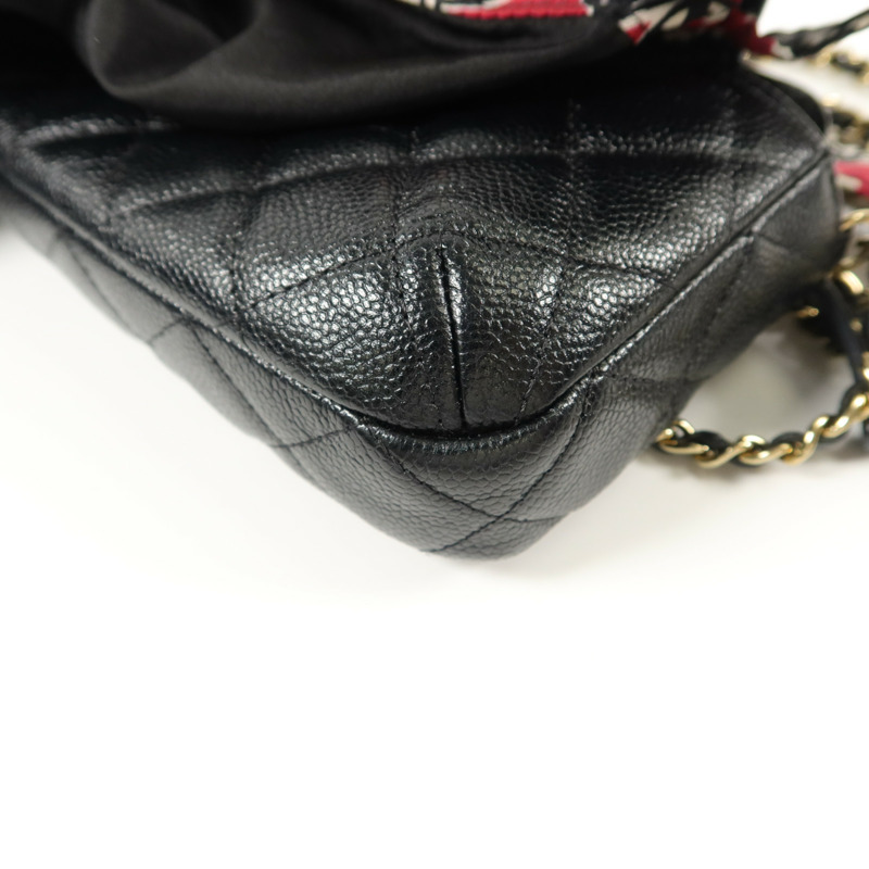 CHANEL 牛皮皮革Chain Shoulder鏈帶肩背袋-16