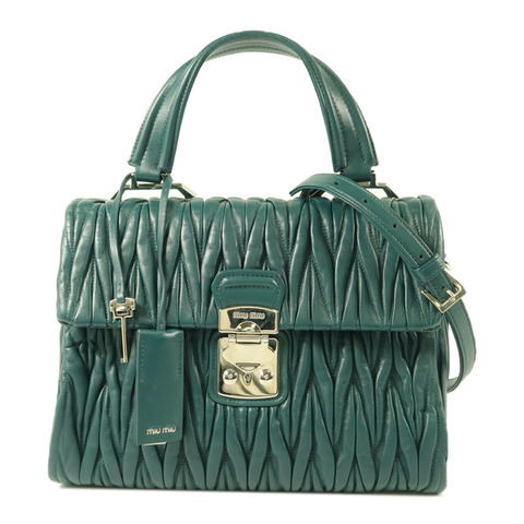 Miu Miu 牛皮皮革Matelasse 2 Way Shoulder Bag手挽肩背兩用袋