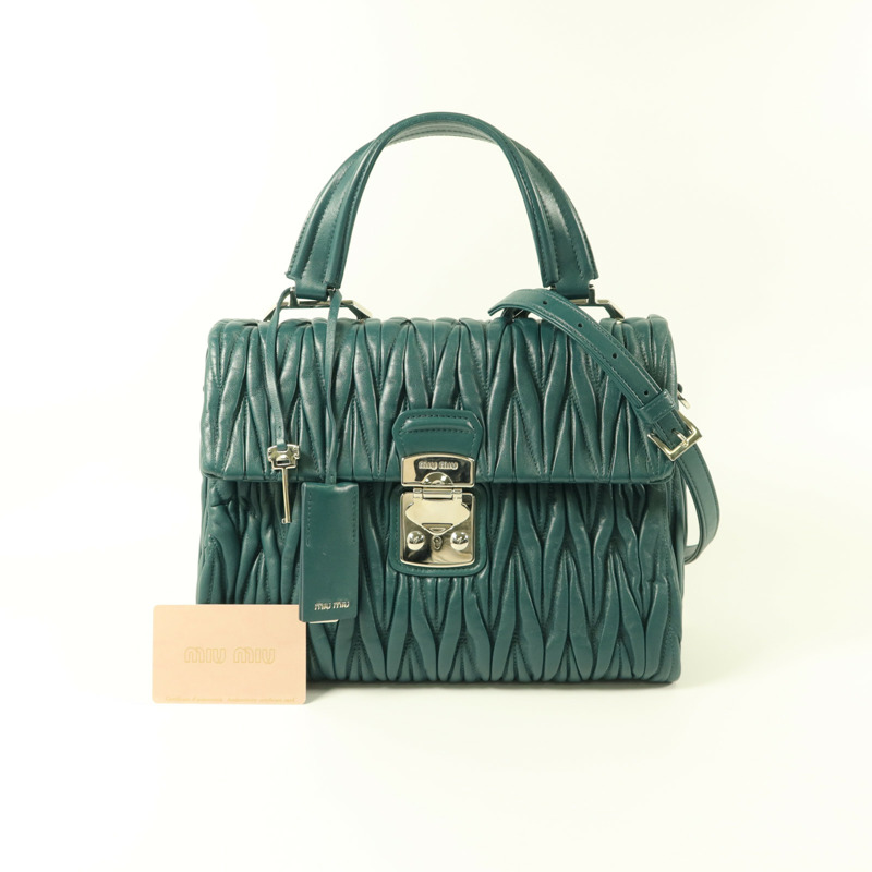 Miu Miu 牛皮皮革Matelasse 2 Way Shoulder Bag手挽肩背兩用袋-8