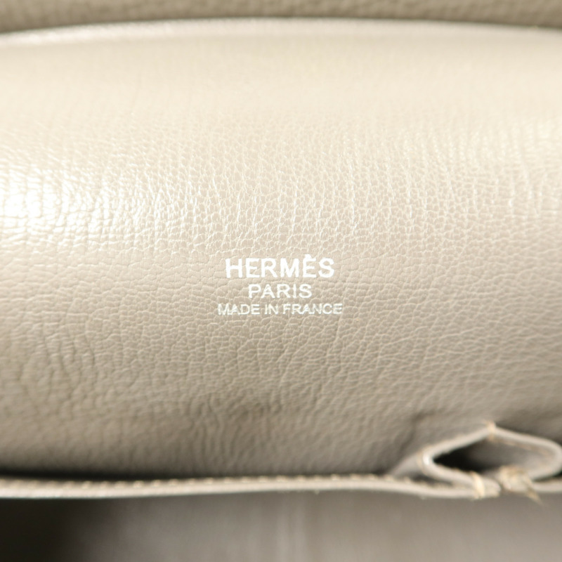 HERMES Clemence皮革Jypsiere 31肩背袋Etain-5