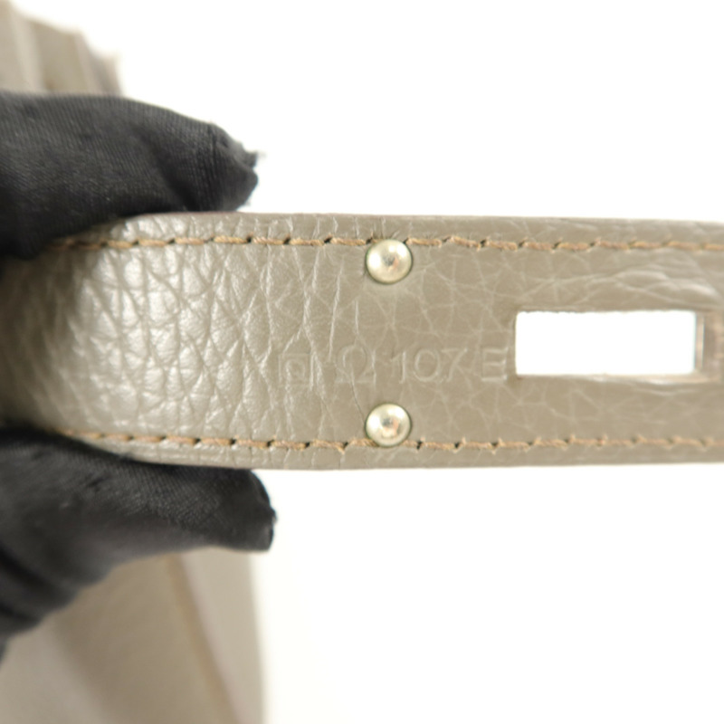 HERMES Clemence皮革Jypsiere 31肩背袋Etain-6