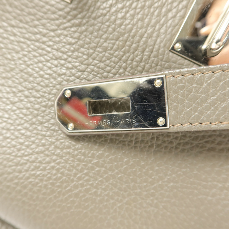 HERMES Clemence皮革Jypsiere 31肩背袋Etain-8