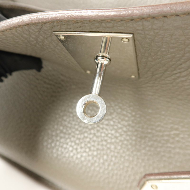 HERMES Clemence皮革Jypsiere 31肩背袋Etain-9