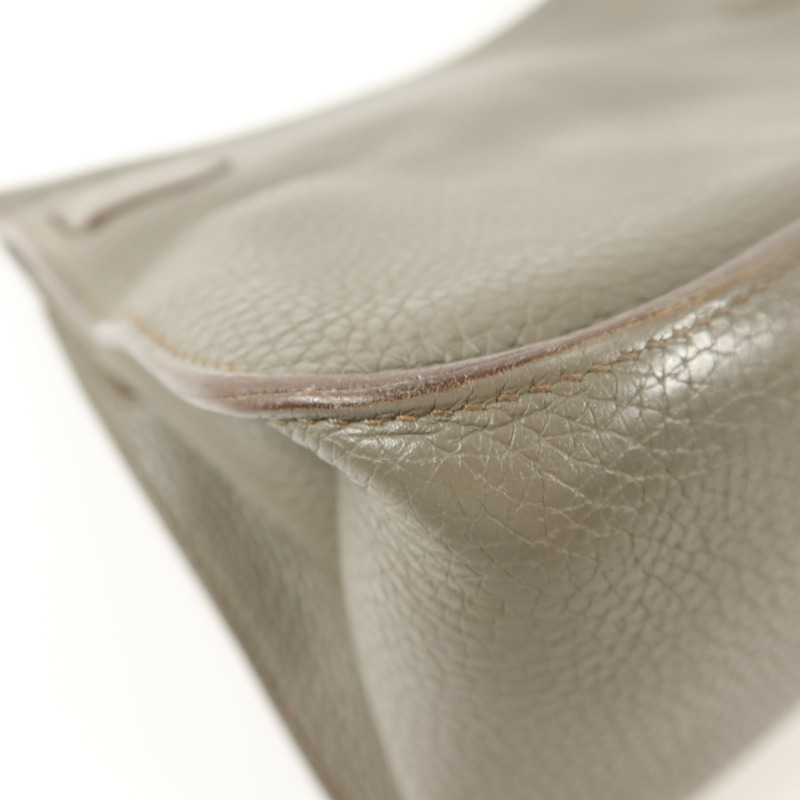 HERMES Clemence皮革Jypsiere 31肩背袋Etain-14