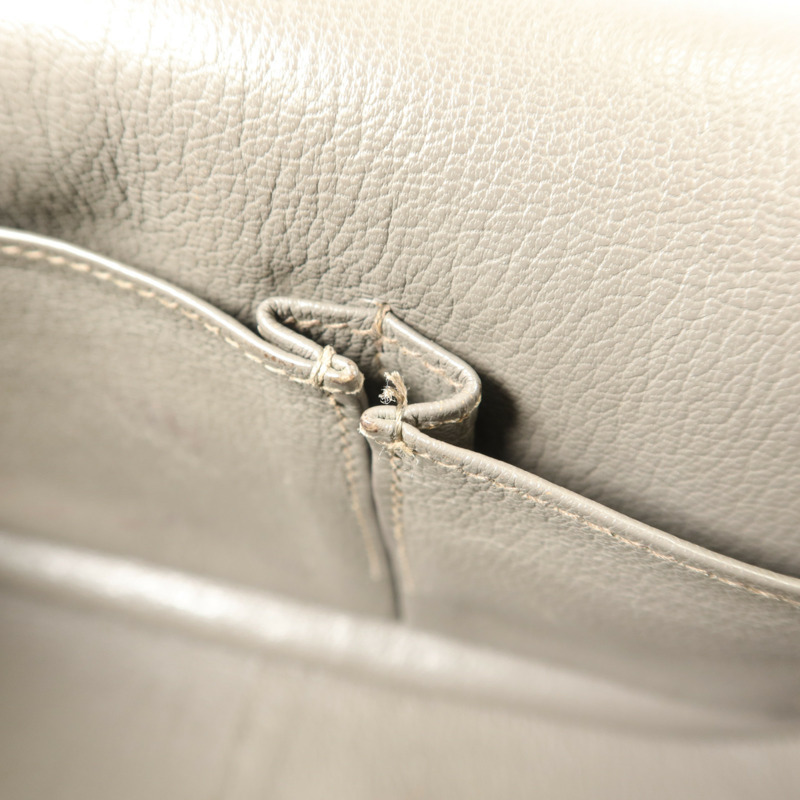 HERMES Clemence皮革Jypsiere 31肩背袋Etain-17