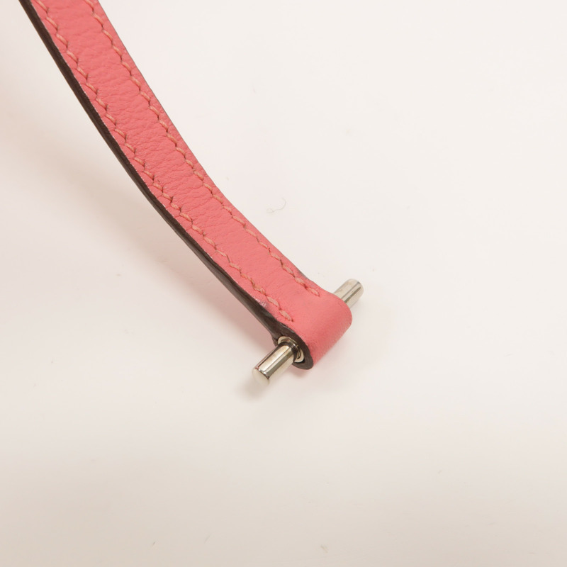 HERMES Evercolor皮革Roulis Mini肩背袋Rose Azalee-13