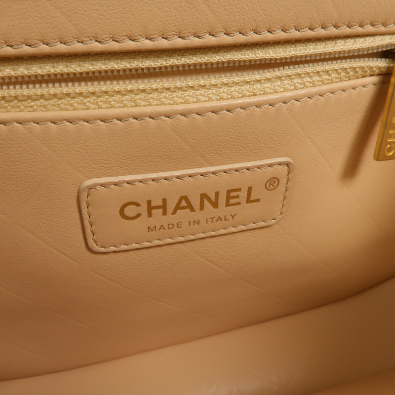 CHANEL 牛皮皮革Chain Shoulder鏈帶肩背袋-5