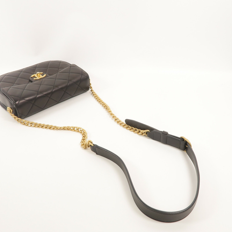 CHANEL 牛皮皮革Chain Shoulder鏈帶肩背袋-7