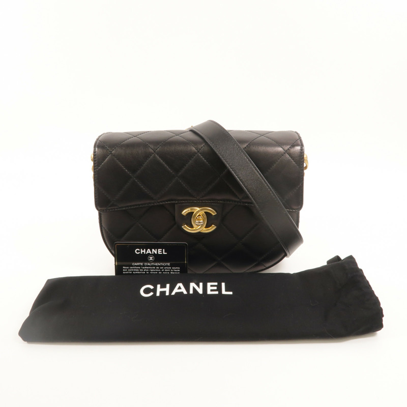 CHANEL 牛皮皮革Chain Shoulder鏈帶肩背袋-10