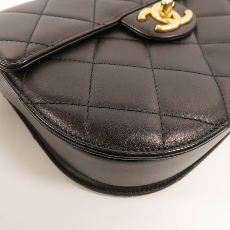 CHANEL 牛皮皮革Chain Shoulder鏈帶肩背袋-12