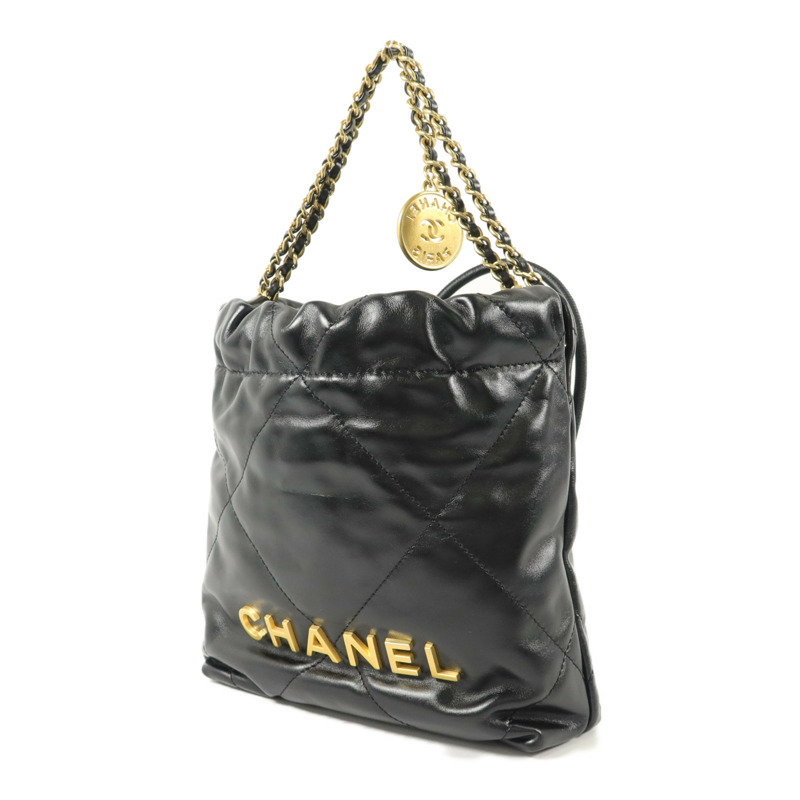 CHANEL 牛皮皮革Chanel 22 Mini手挽肩背兩用袋-2
