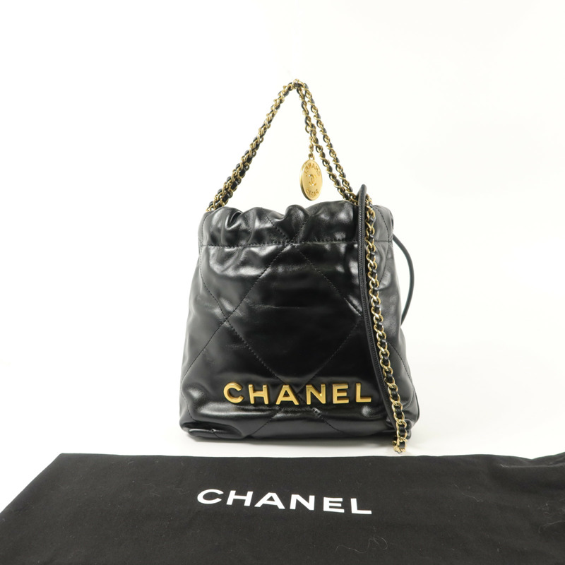 CHANEL 牛皮皮革Chanel 22 Mini手挽肩背兩用袋-8
