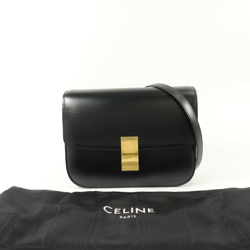 CELINE 牛皮皮革Classic Box Medium肩背袋-9
